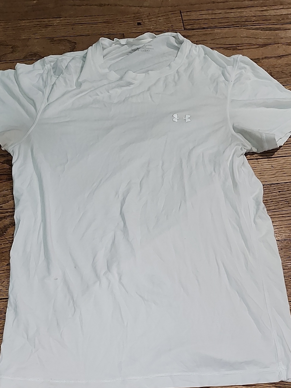 Under Armour White Short Sleeve Performance Tee with Chest Logo